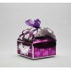 Dovanų dėžutė su kaspinėliu, purpurinė