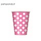 Popieriniai puodeliai, rožiniai, su burbuliukais (6 vnt./270ml)