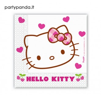 Vienkartinės popierinės servetėlės "Hello Kitty" (20 vnt.)
