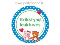 Krikštynų etiketė-lipdukas "Krikštynų lauktuvės" meškiukų tema