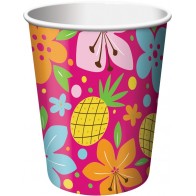 Popieriniai puodeliai "Tropikų mergaitė" (8 vnt./266 ml)