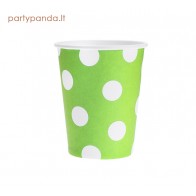 Popieriniai puodeliai, žalsvi, su burbuliukais (6 vnt./270ml)