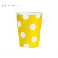 Popieriniai puodeliai, geltoni, su burbuliukais (6 vnt./270ml)