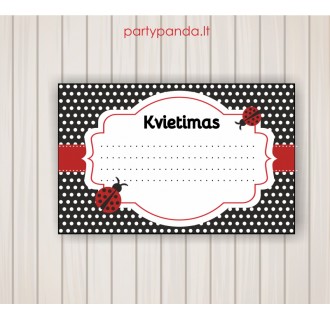 Kvietimai "Boružėlė", 10 vnt.