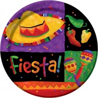 Popierinės lėkštutės "Fiesta Meksikoje" (8 vnt./22 cm)