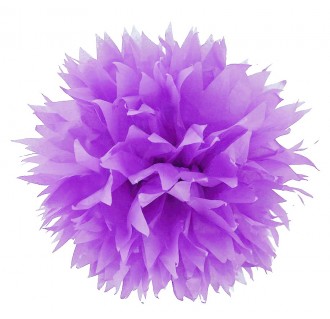 Popierinė dekoracija-burbulas "Pom Poms", violetinis smailias galais30 cm