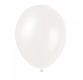 Baltas perlamutrinis balionas, 26 cm